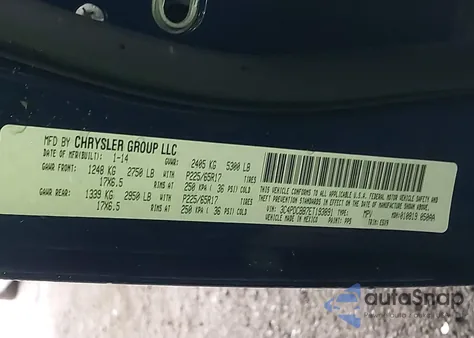 2014 Dodge Journey Sxt z USA, uszkodzony, nr VIN 3C4PDCBB7ET193891